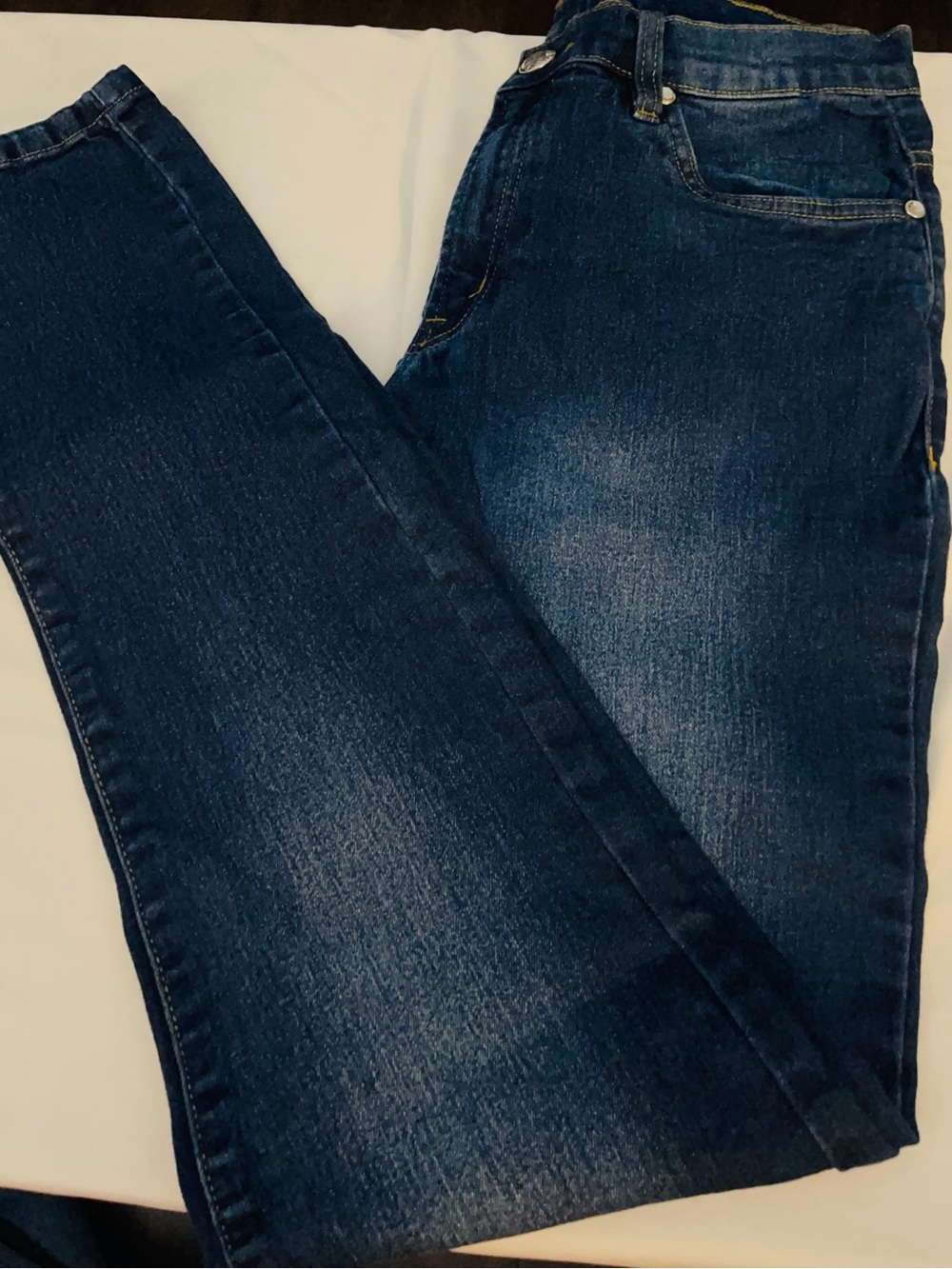 VENUS | Denim Jeans Embellished with Rhinestones